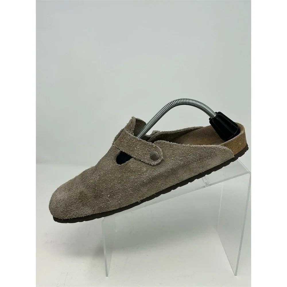 Birkenstock Boston Clogs Unisex Beige Slip-On Adjustable Buckle Size 45 Narrow